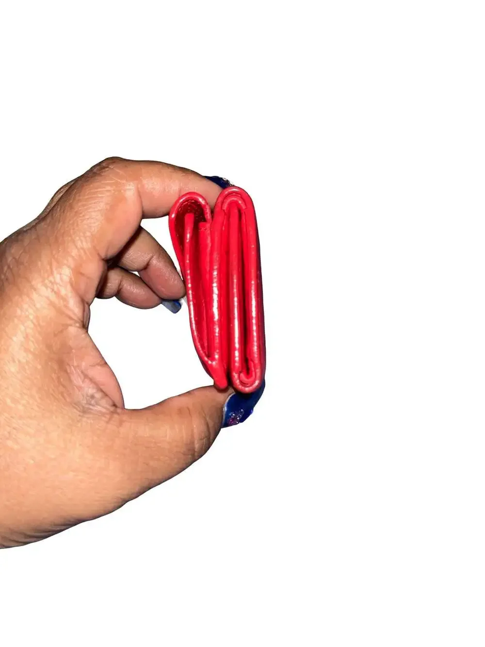 Balenciaga Papier Mini Trifold Wallet in Red Leather